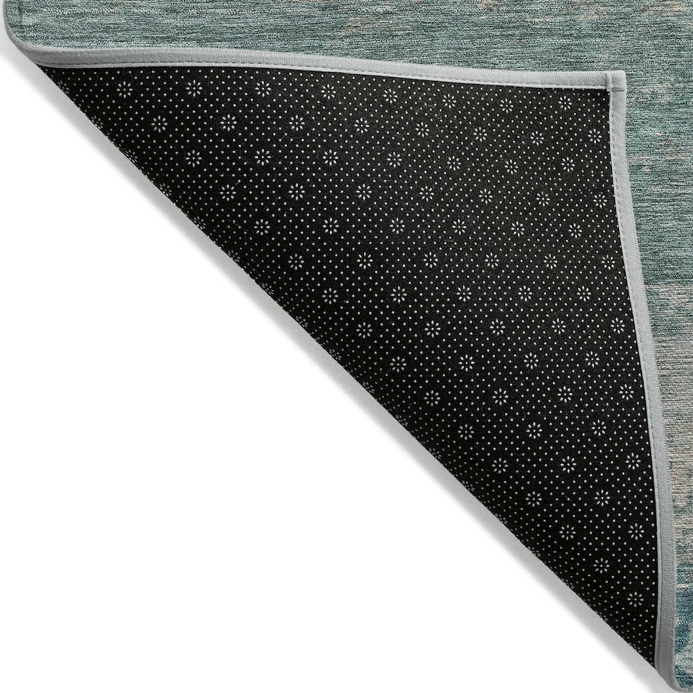 Machine Washable Indoor/Outdoor Chantille ACN2071 Aqua 2'6" x 3'10" Rug. Picture 2