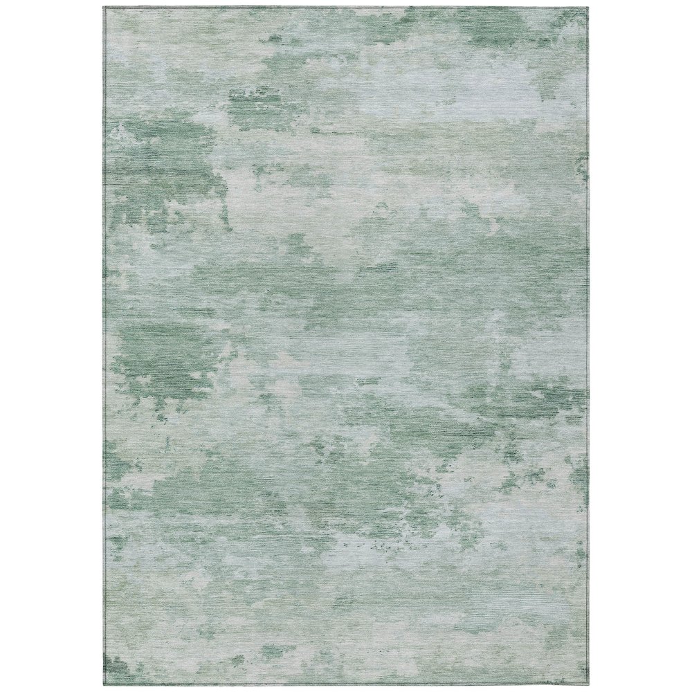 Machine Washable Indoor/Outdoor Chantille ACN2075 Mint 5' x 7'6" Rug. Picture 1