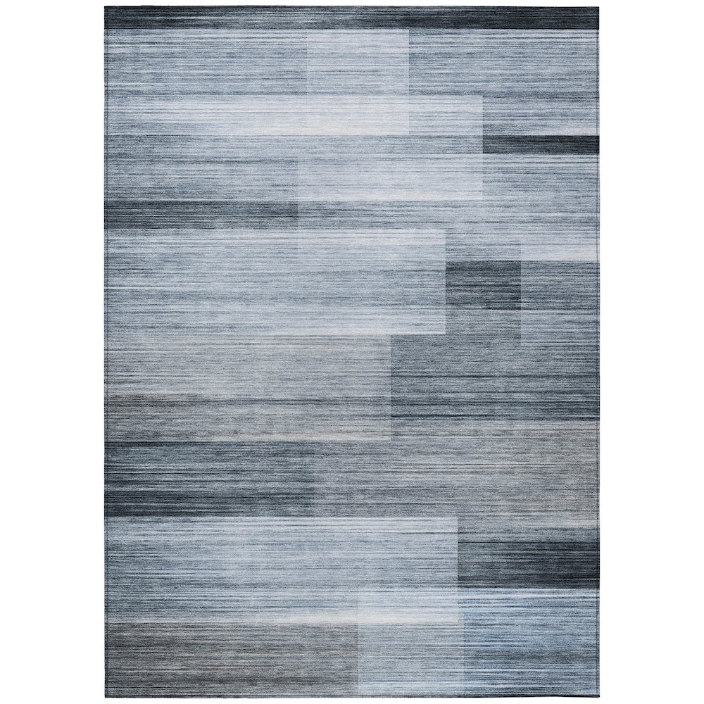 Machine Washable Indoor/Outdoor Chantille ACN2082 Denim 5' x 7'6" Rug. Picture 1