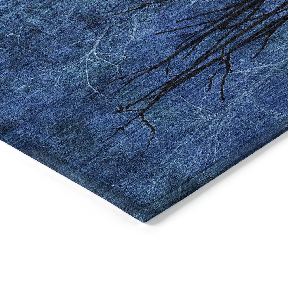 Machine Washable Indoor/Outdoor Chantille ACN2083 Blue 2'6" x 3'10" Rug. Picture 3