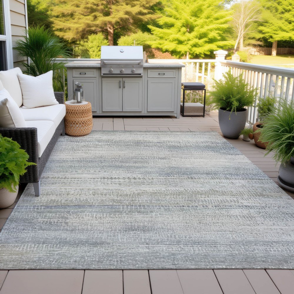 Machine Washable Indoor/Outdoor Chantille ACN2089 Linen 5' x 7'6" Rug. Picture 7