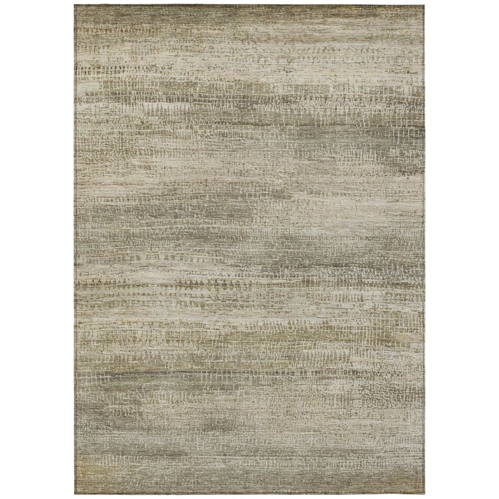 Machine Washable Indoor/Outdoor Chantille ACN2089 Taupe 5' x 7'6" Rug. Picture 1