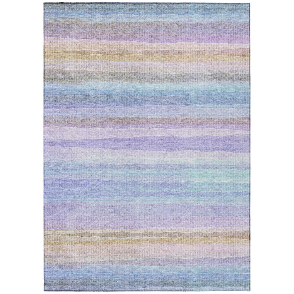 Machine Washable Indoor/Outdoor Chantille ACN2093 Lavender 5' x 7'6" Rug. Picture 1