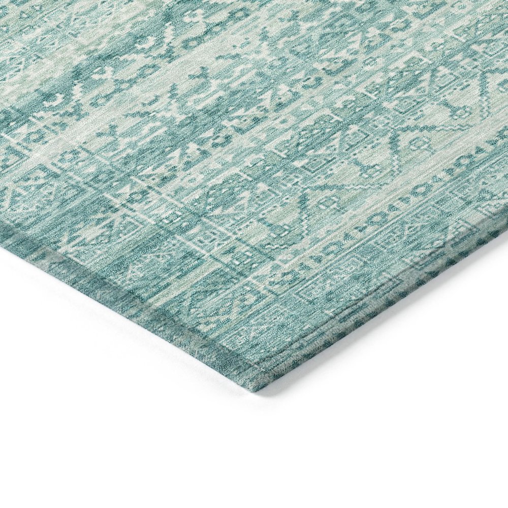 Machine Washable Indoor/Outdoor Chantille ACN2101 Aqua 2'6" x 3'10" Rug. Picture 3