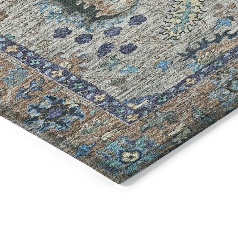 Machine Washable Indoor/Outdoor Chantille ACN2104 Pewter 2'6" x 3'10" Rug. Picture 3