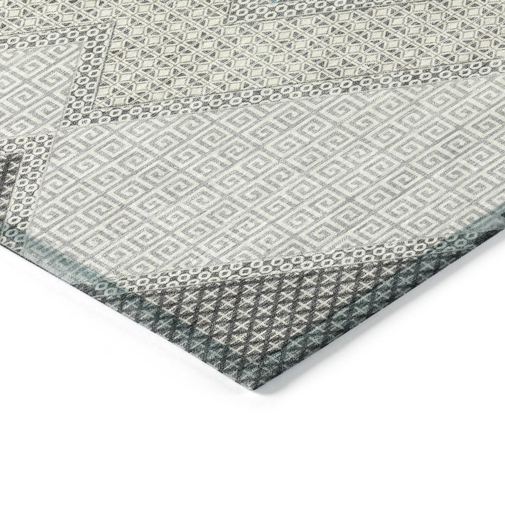 Machine Washable Indoor/Outdoor Chantille ACN2111 Gray 2'6" x 3'10" Rug. Picture 3