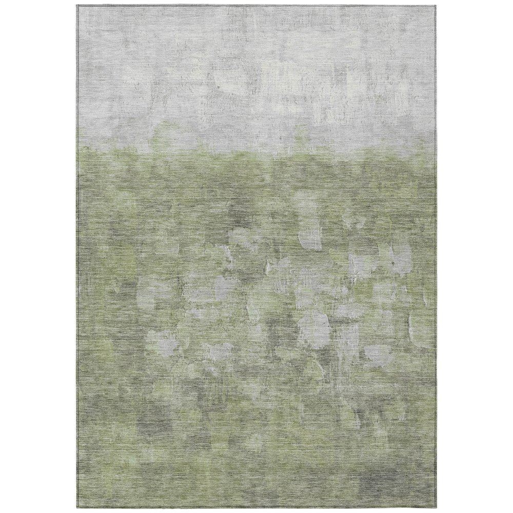 Machine Washable Indoor/Outdoor Chantille ACN2119 Fern 5' x 7'6" Rug. Picture 1