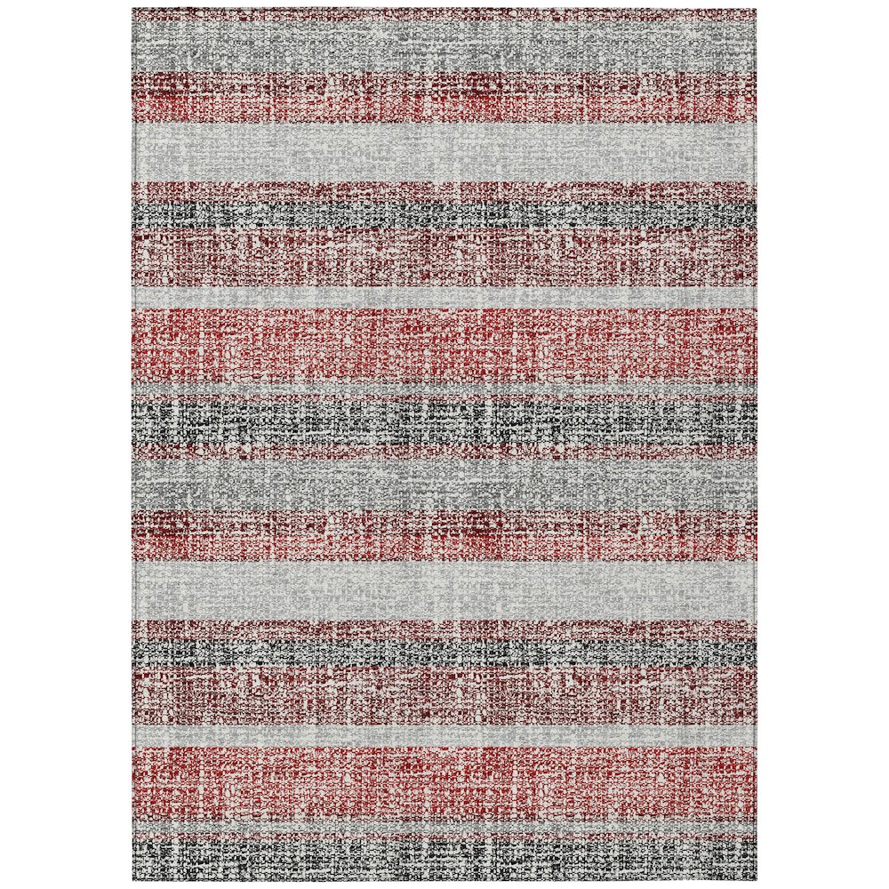 Machine Washable Indoor/Outdoor Chantille ACN2122 Burgundy 5' x 7'6" Rug. Picture 1