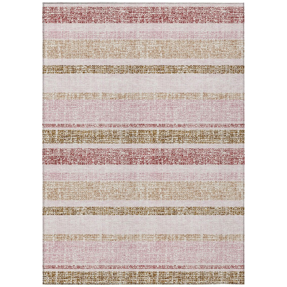 Machine Washable Indoor/Outdoor Chantille ACN2122 Pink 5' x 7'6" Rug. Picture 1