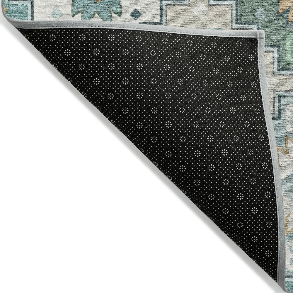 Machine Washable Indoor/Outdoor Chantille ACN2123 Teal 2'6" x 3'10" Rug. Picture 2
