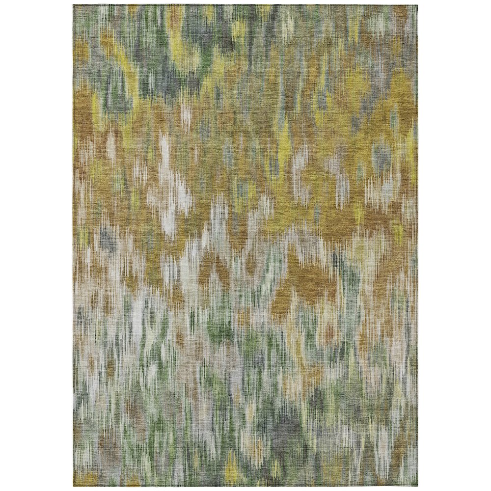 Machine Washable Indoor/Outdoor Chantille ACN2129 Brown 5' x 7'6" Rug. Picture 1
