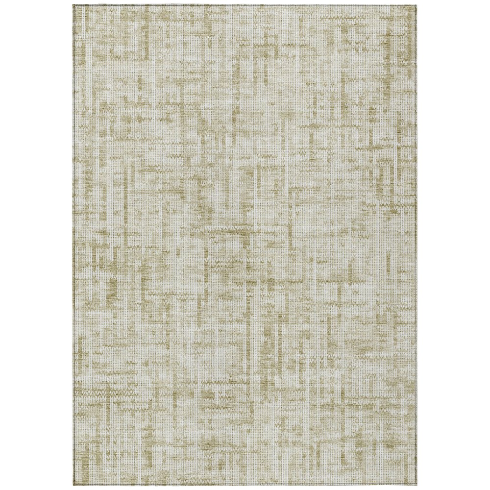 Machine Washable Indoor/Outdoor Chantille ACN2130 Beige 5' x 7'6" Rug. Picture 1