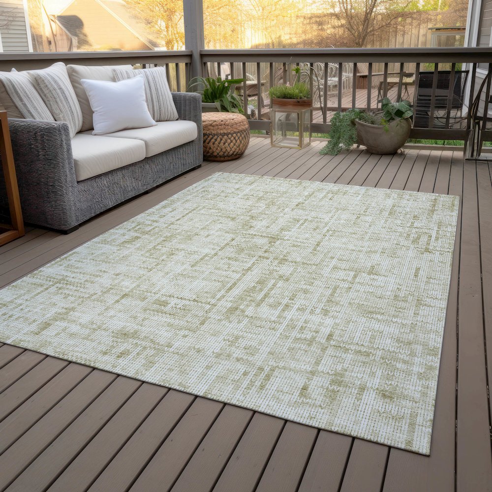 Machine Washable Indoor/Outdoor Chantille ACN2130 Beige 5' x 7'6" Rug. Picture 8