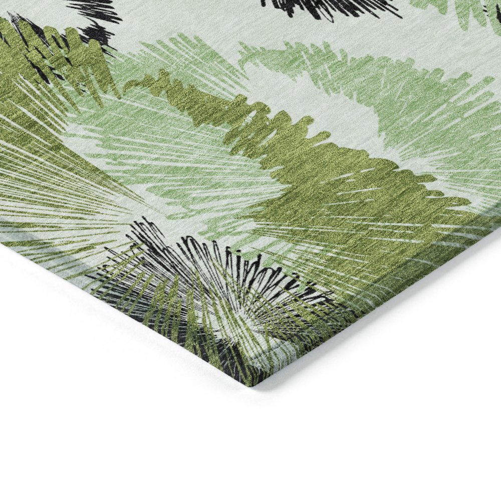 Machine Washable Indoor/Outdoor Chantille ACN2132 Olive 2'6" x 3'10" Rug. Picture 3