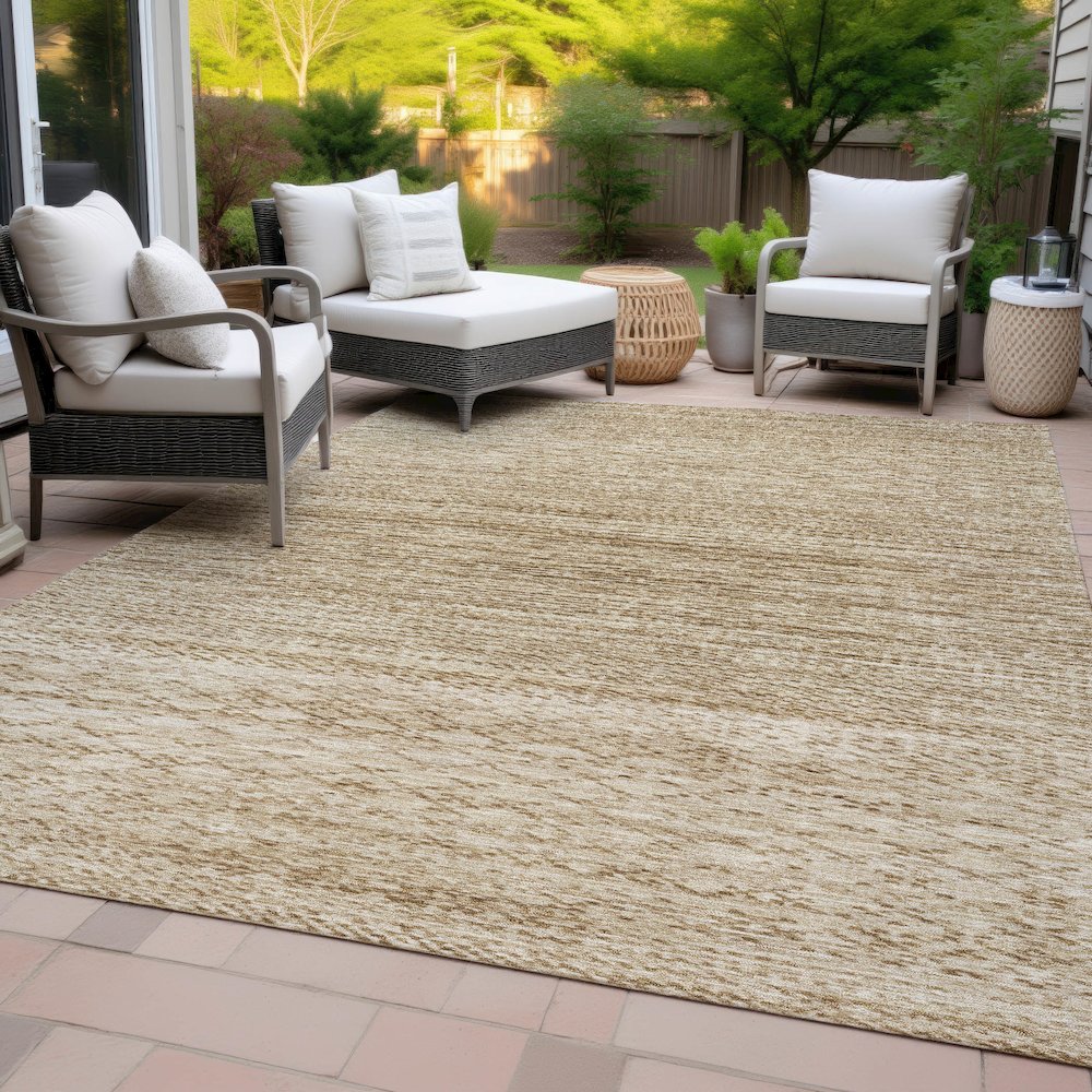 Machine Washable Indoor/Outdoor Chantille ACN2150 Beige 5' x 7'6" Rug. Picture 8