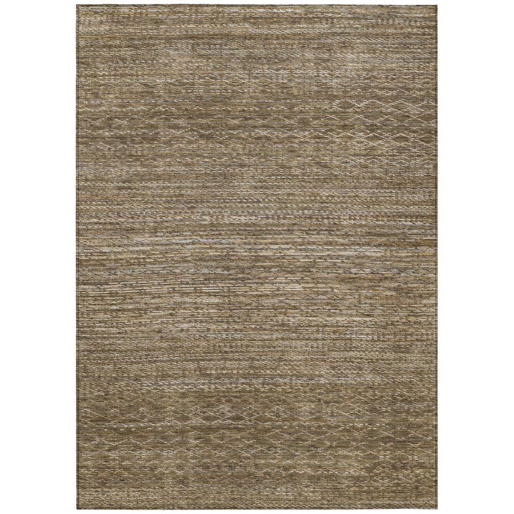 Machine Washable Indoor/Outdoor Chantille ACN2150 Chocolate 5' x 7'6" Rug. Picture 1