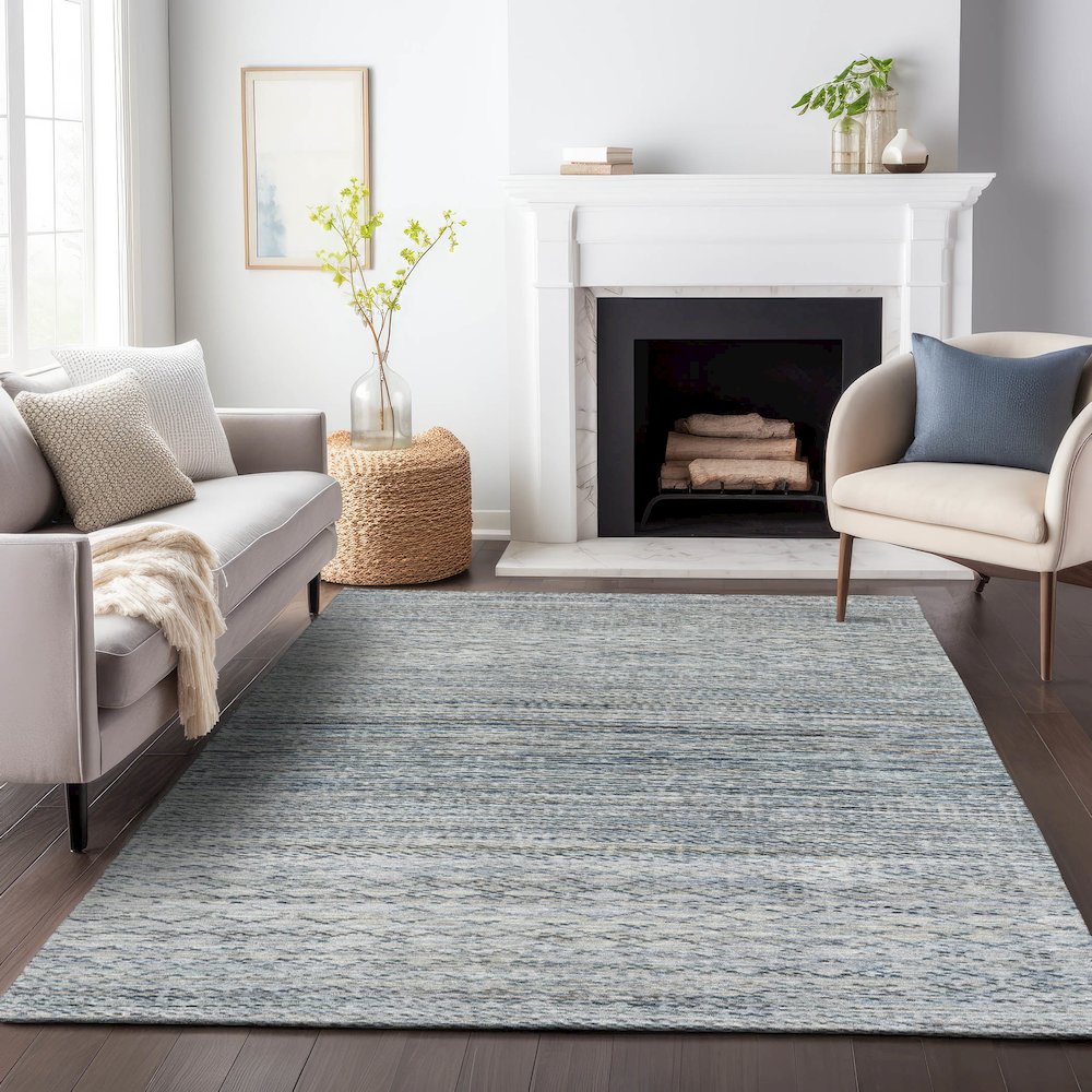 Machine Washable Indoor/Outdoor Chantille ACN2150 Linen 5' x 7'6" Rug. Picture 6