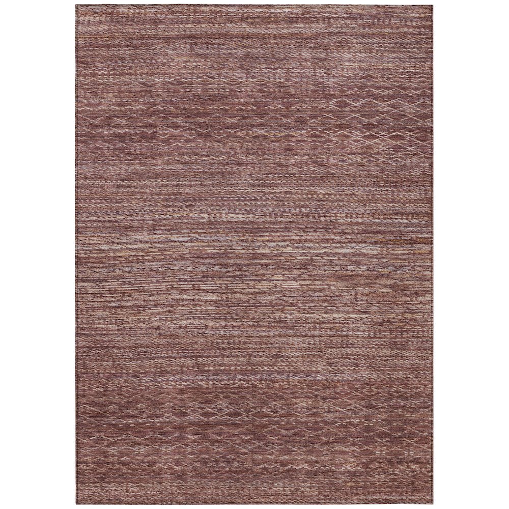 Machine Washable Indoor/Outdoor Chantille ACN2150 Merlot 5' x 7'6" Rug. Picture 1
