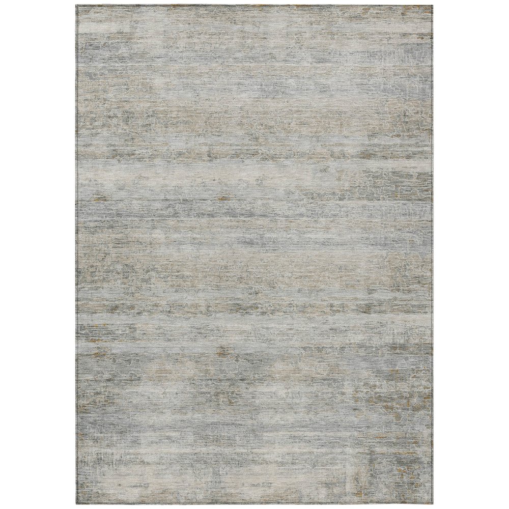 Machine Washable Indoor/Outdoor Chantille ACN2154 Granite 5' x 7'6" Rug. Picture 1