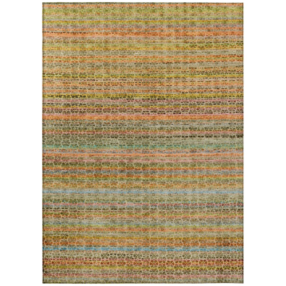 Machine Washable Indoor/Outdoor Chantille ACN2155 Coral 5' x 7'6" Rug. Picture 1