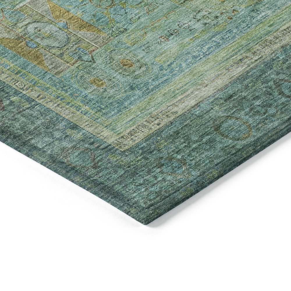 Machine Washable Indoor/Outdoor Chantille ACN2159 Green 2'6" x 3'10" Rug. Picture 3