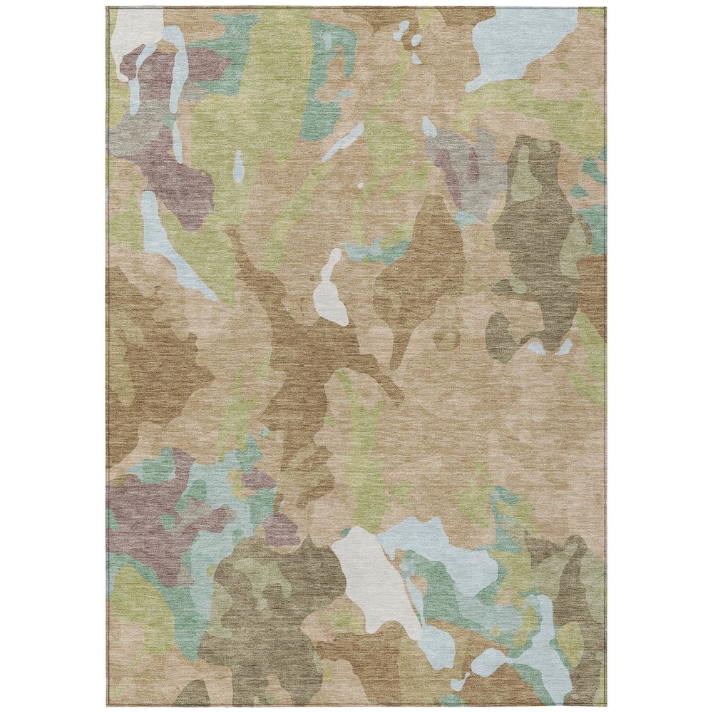 Machine Washable Indoor/Outdoor Chantille ACN2161 Beige 5' x 7'6" Rug. Picture 1