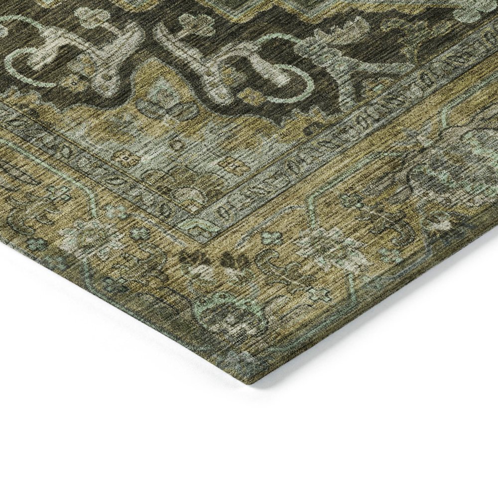 Machine Washable Indoor/Outdoor Chantille ACN2165 Olive 2'6" x 3'10" Rug. Picture 3