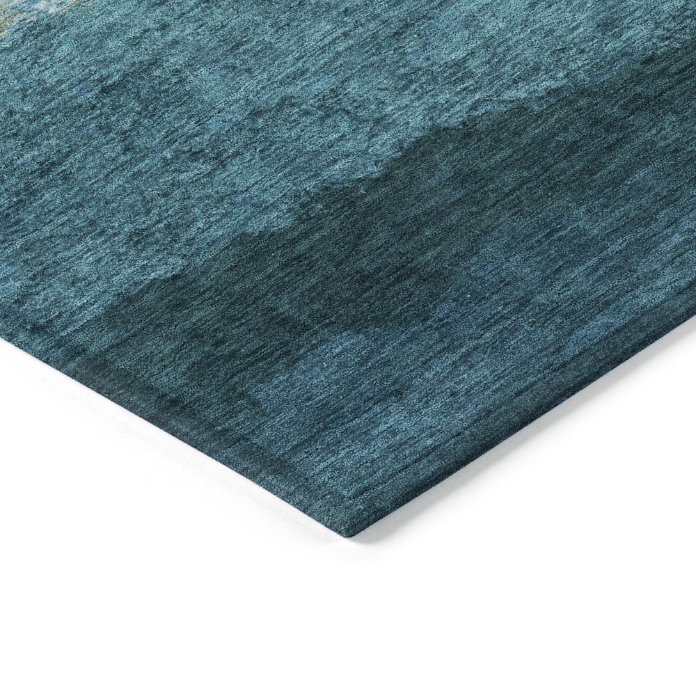 Machine Washable Indoor/Outdoor Chantille ACN2169 Teal 2'6" x 3'10" Rug. Picture 3