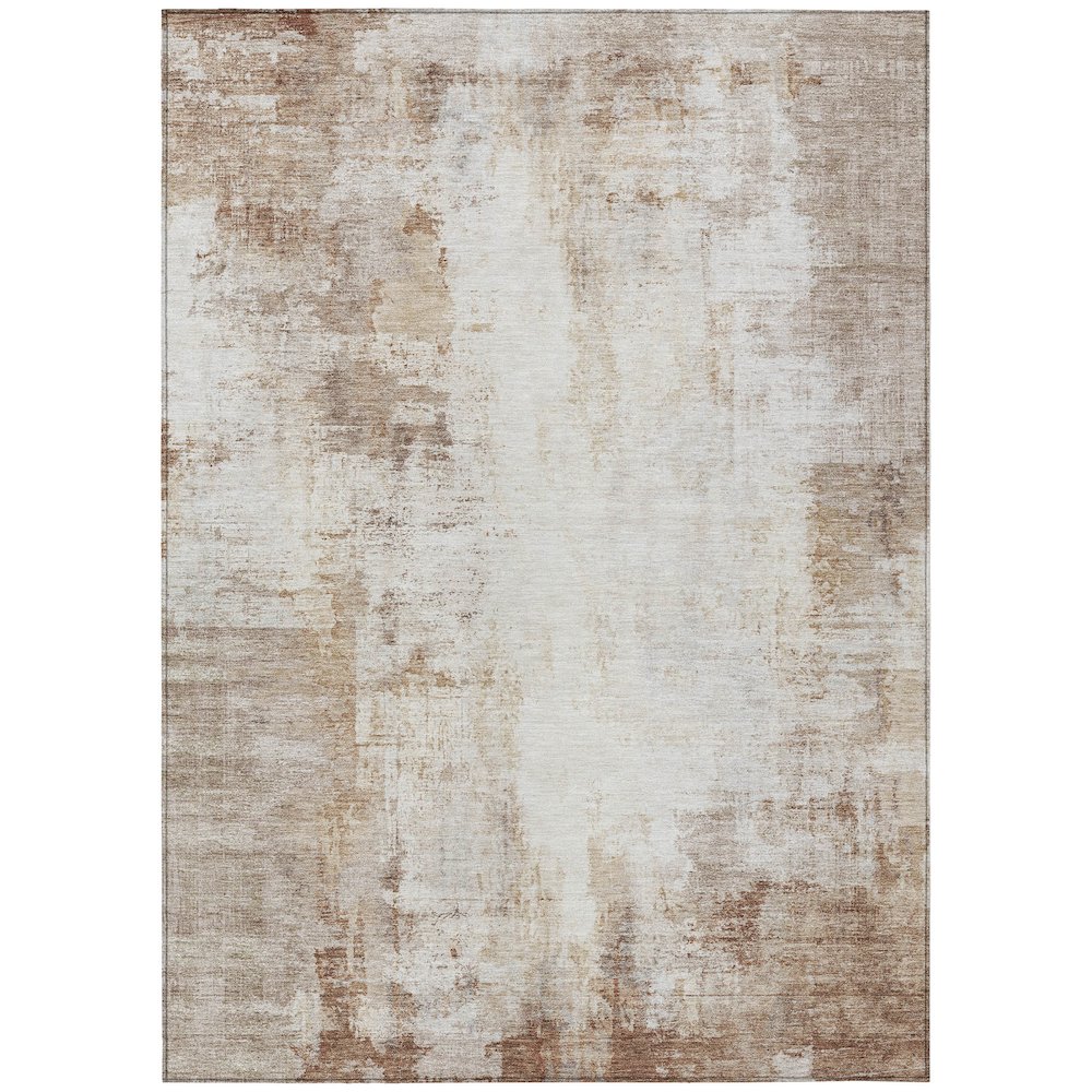 Machine Washable Indoor/Outdoor Chantille ACN2171 Beige 5' x 7'6" Rug. Picture 1