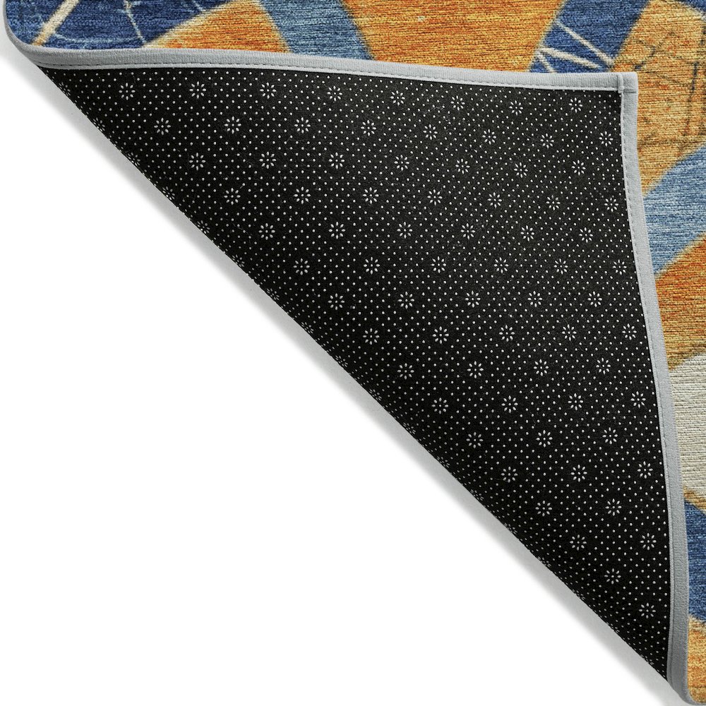 Machine Washable Indoor/Outdoor Chantille ACN2178 Blue 2'6" x 3'10" Rug. Picture 2