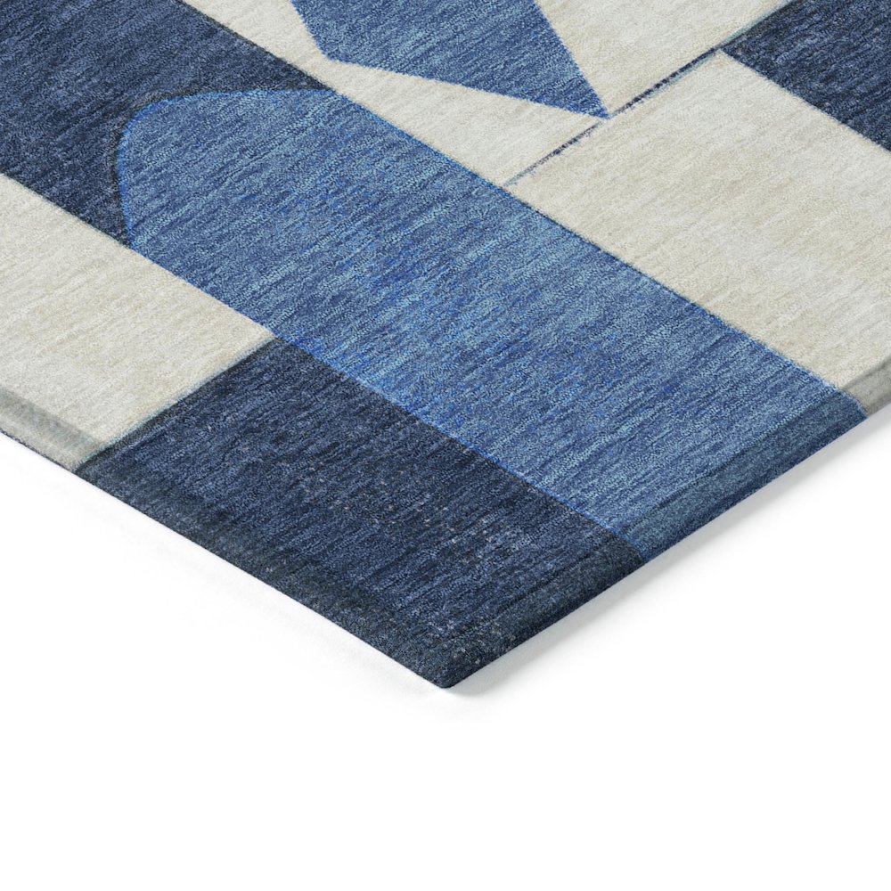 Machine Washable Indoor/Outdoor Chantille ACN2181 Blue 2'6" x 3'10" Rug. Picture 3