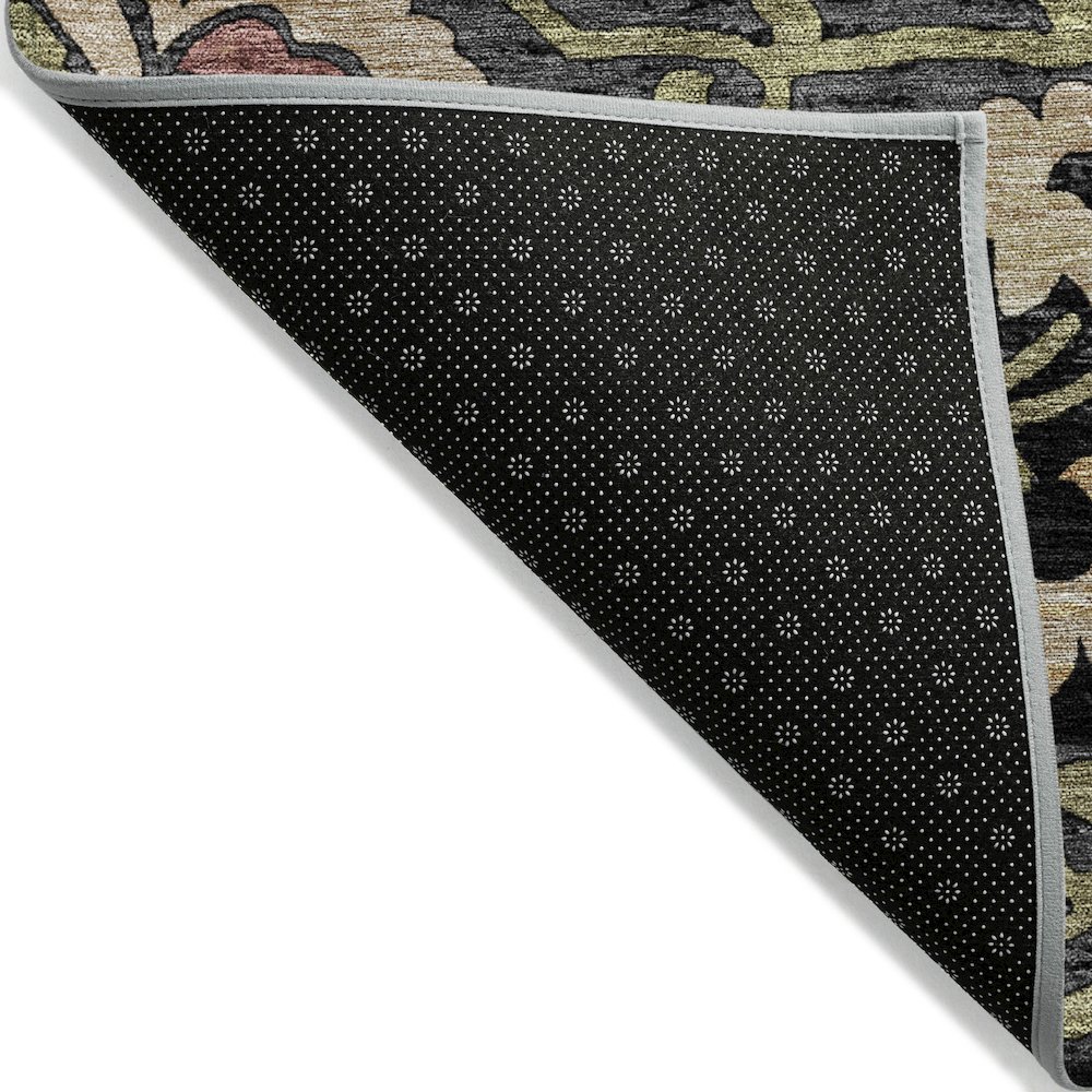Machine Washable Indoor/Outdoor Chantille ACN2193 Black 2'6" x 3'10" Rug. Picture 2