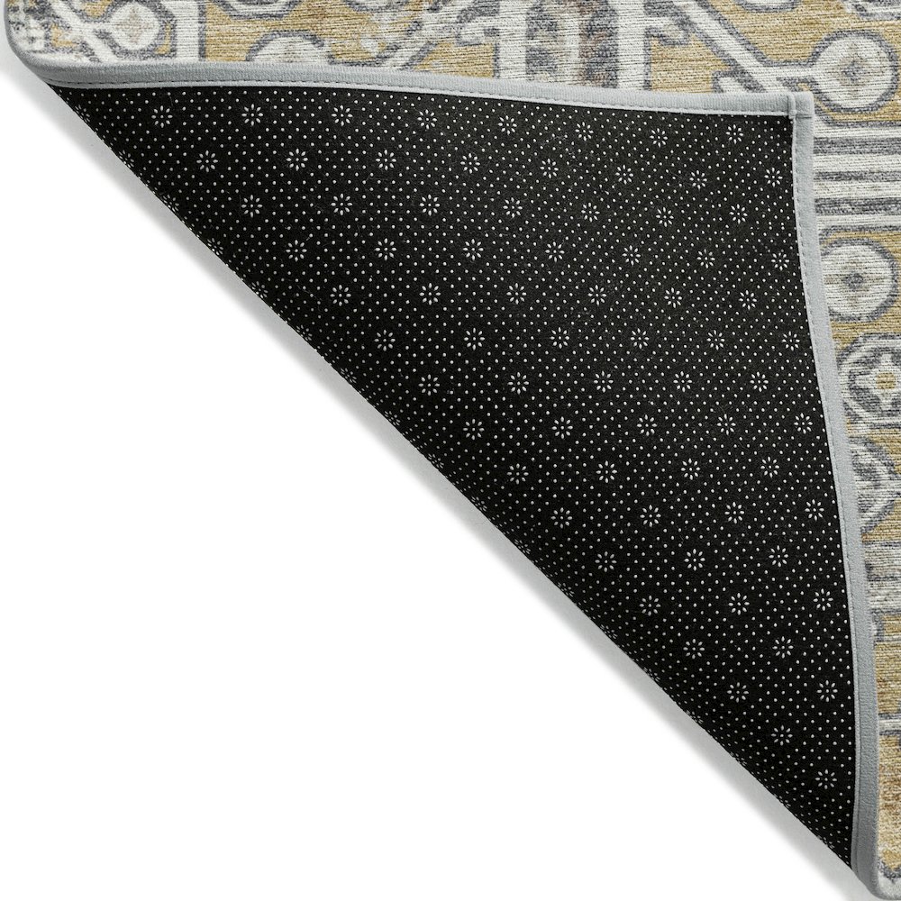 Machine Washable Indoor/Outdoor Chantille ACN2197 Gold 2'6" x 3'10" Rug. Picture 2