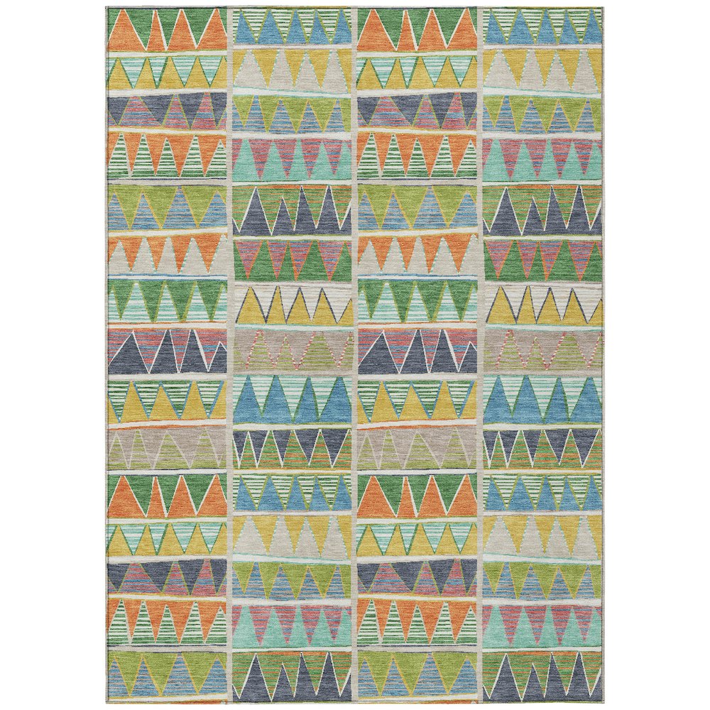 Machine Washable Indoor/Outdoor Chantille ACN2205 Beige 5' x 7'6" Rug. Picture 1