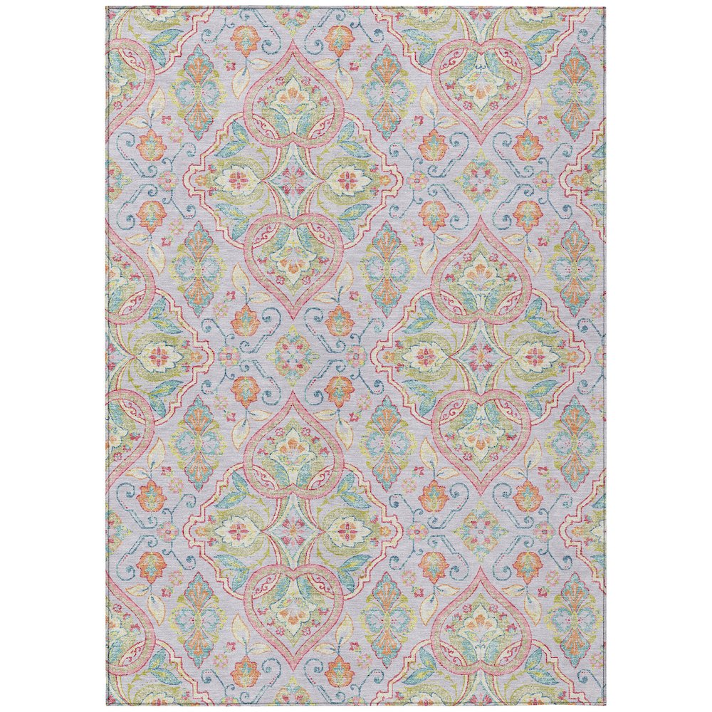 Machine Washable Indoor/Outdoor Chantille ACN2207 Lavender 5' x 7'6" Rug. Picture 1