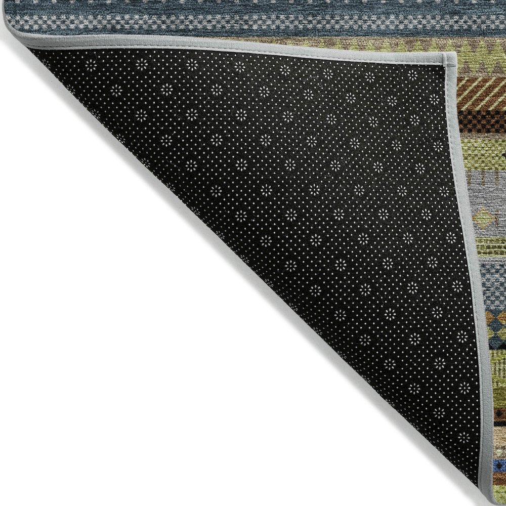Machine Washable Indoor/Outdoor Chantille ACN2218 Olive 2'6" x 3'10" Rug. Picture 2