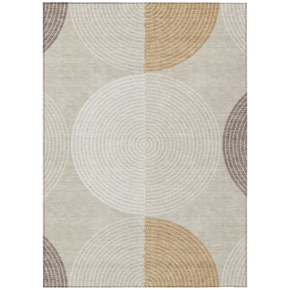 Machine Washable Indoor/Outdoor Chantille ACN2281 Brown 5' x 7'6" Rug. Picture 1
