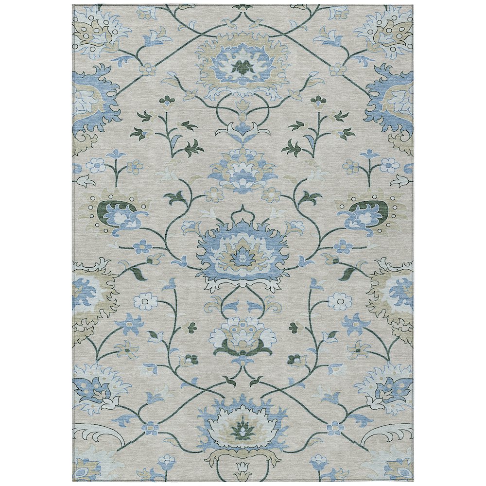 Machine Washable Indoor/Outdoor Chantille ACN2291 Brown 5' x 7'6" Rug. Picture 1
