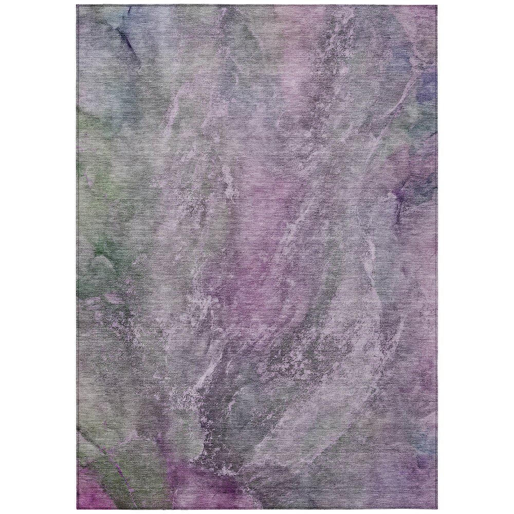Machine Washable Indoor/Outdoor Chantille ACN2307 Purple 5' x 7'6" Rug. Picture 1
