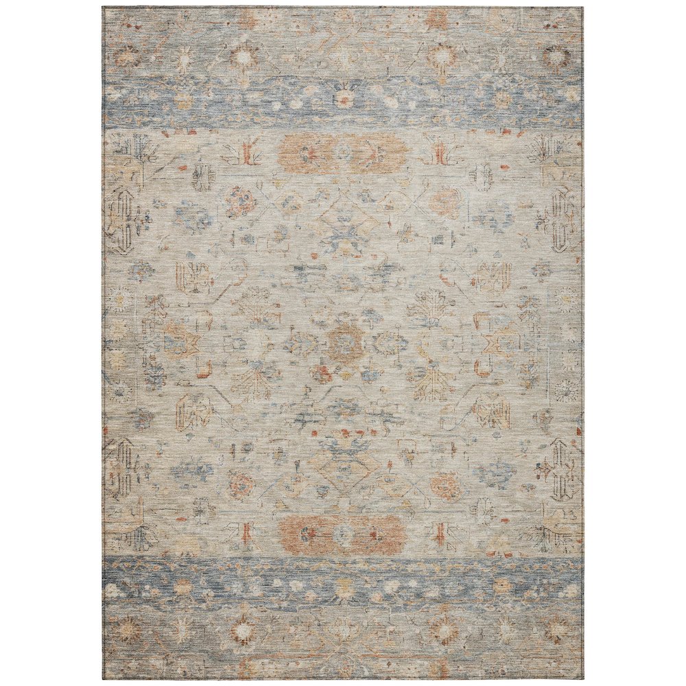 Machine Washable Indoor/Outdoor Chantille ACN2323 Brown 5' x 7'6" Rug. Picture 1