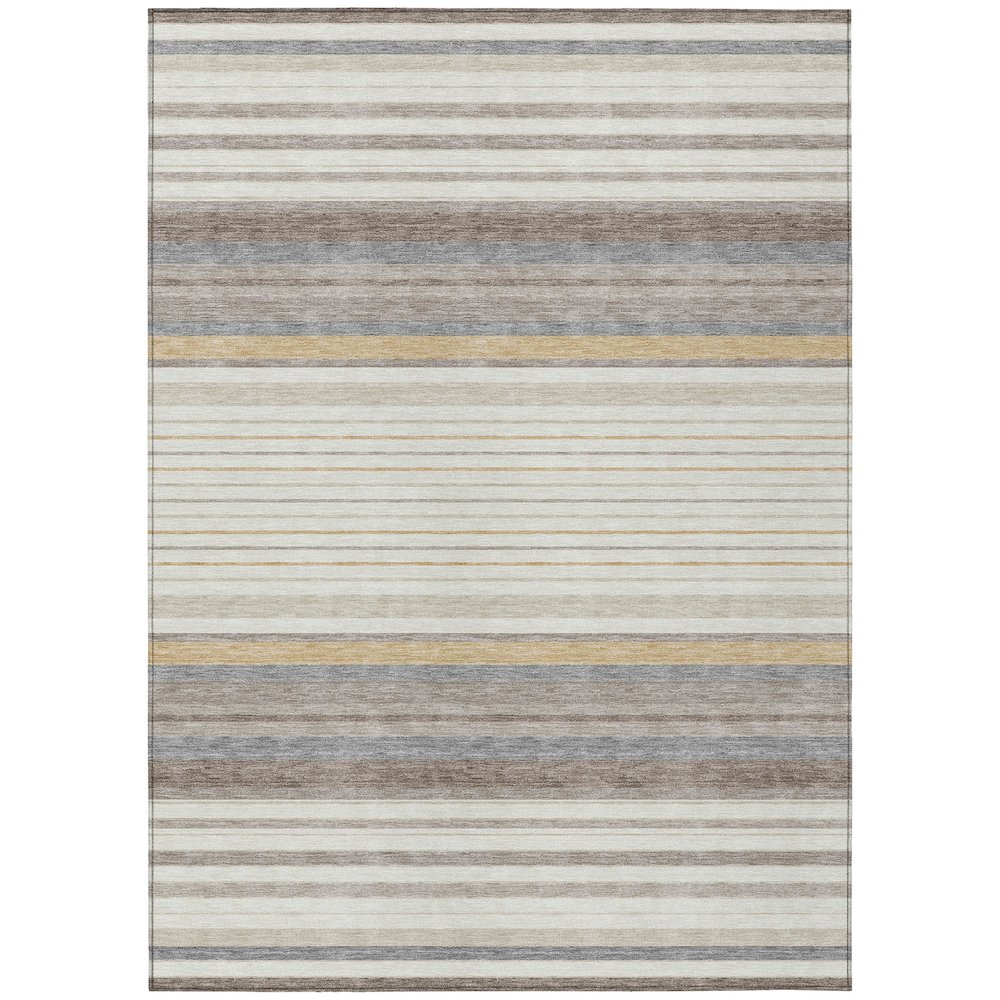 Machine Washable Indoor/Outdoor Chantille ACN2330 Ivory 5' x 7'6" Rug. Picture 1