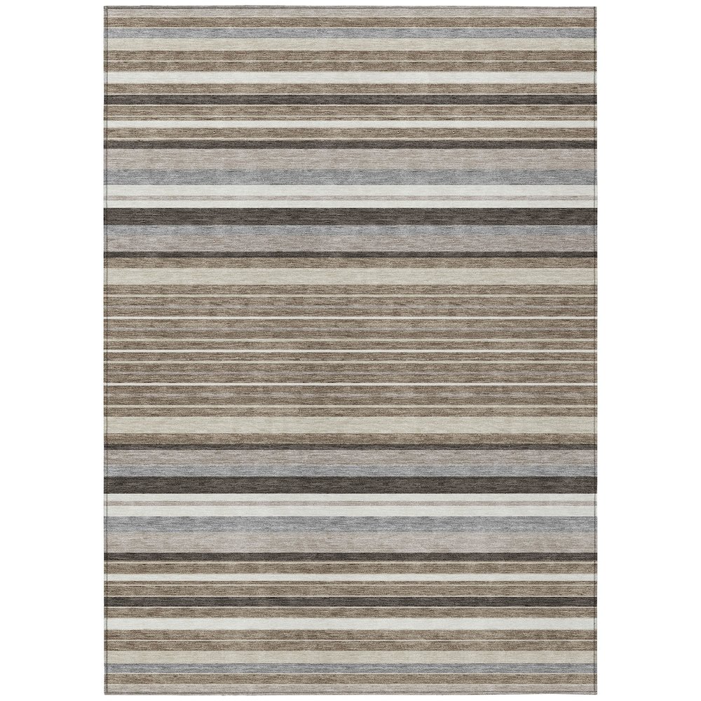 Machine Washable Indoor/Outdoor Chantille ACN2330 Brown 5' x 7'6" Rug. Picture 1