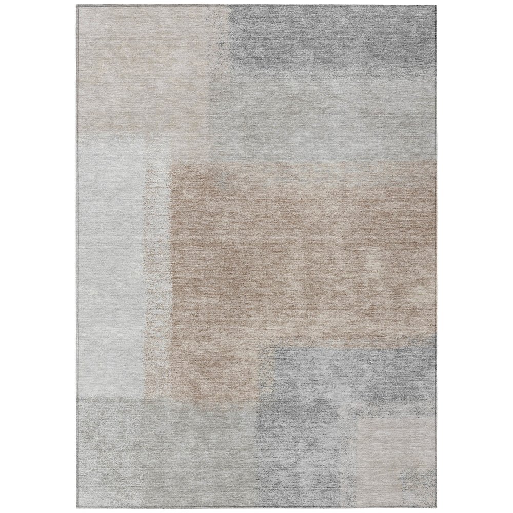Machine Washable Indoor/Outdoor Chantille ACN2341 Brown 5' x 7'6" Rug. Picture 1