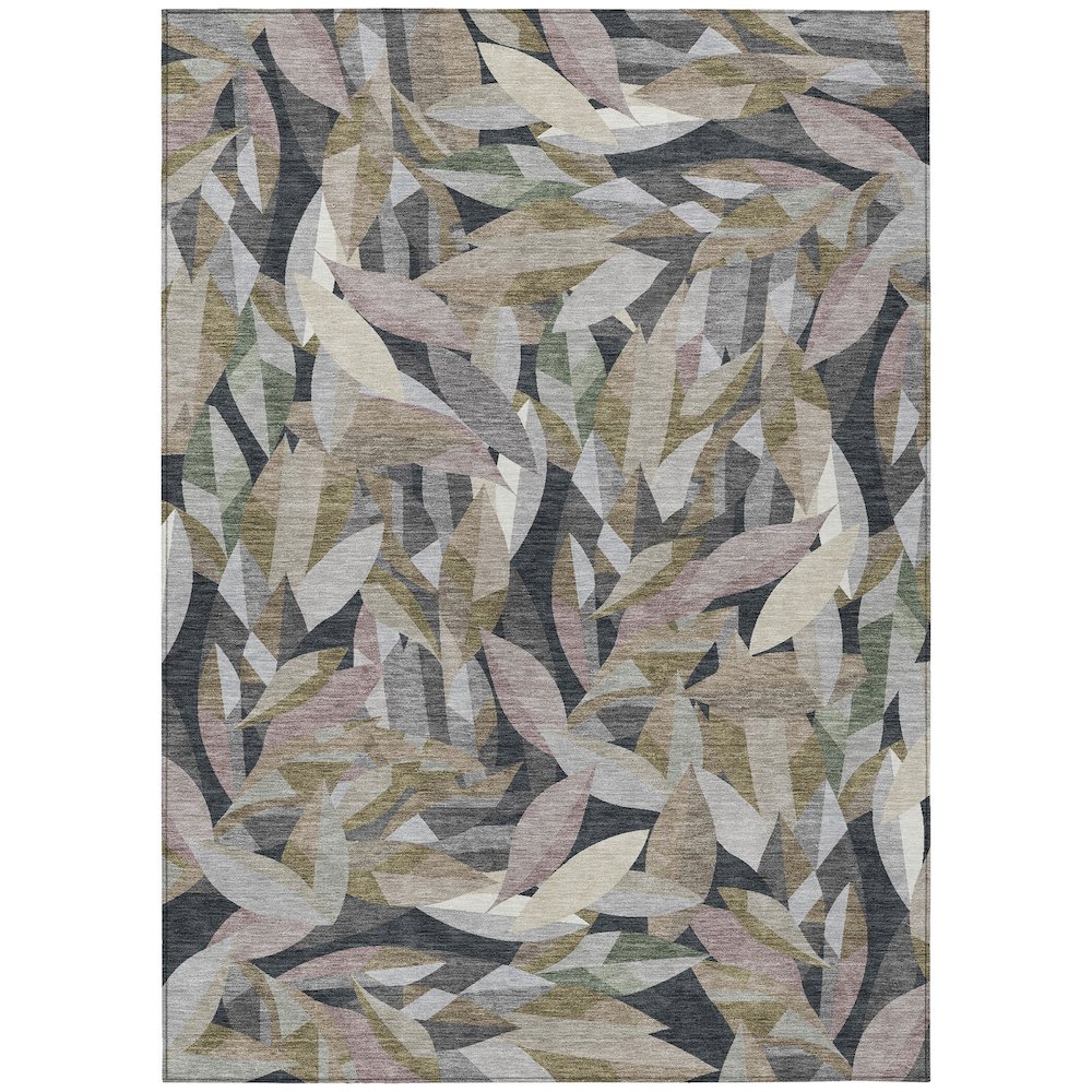 Machine Washable Indoor/Outdoor Chantille ACN2383 Brown 5' x 7'6" Rug. Picture 1