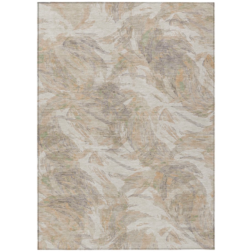 Machine Washable Indoor/Outdoor Chantille ACN2387 Brown 5' x 7'6" Rug. Picture 1