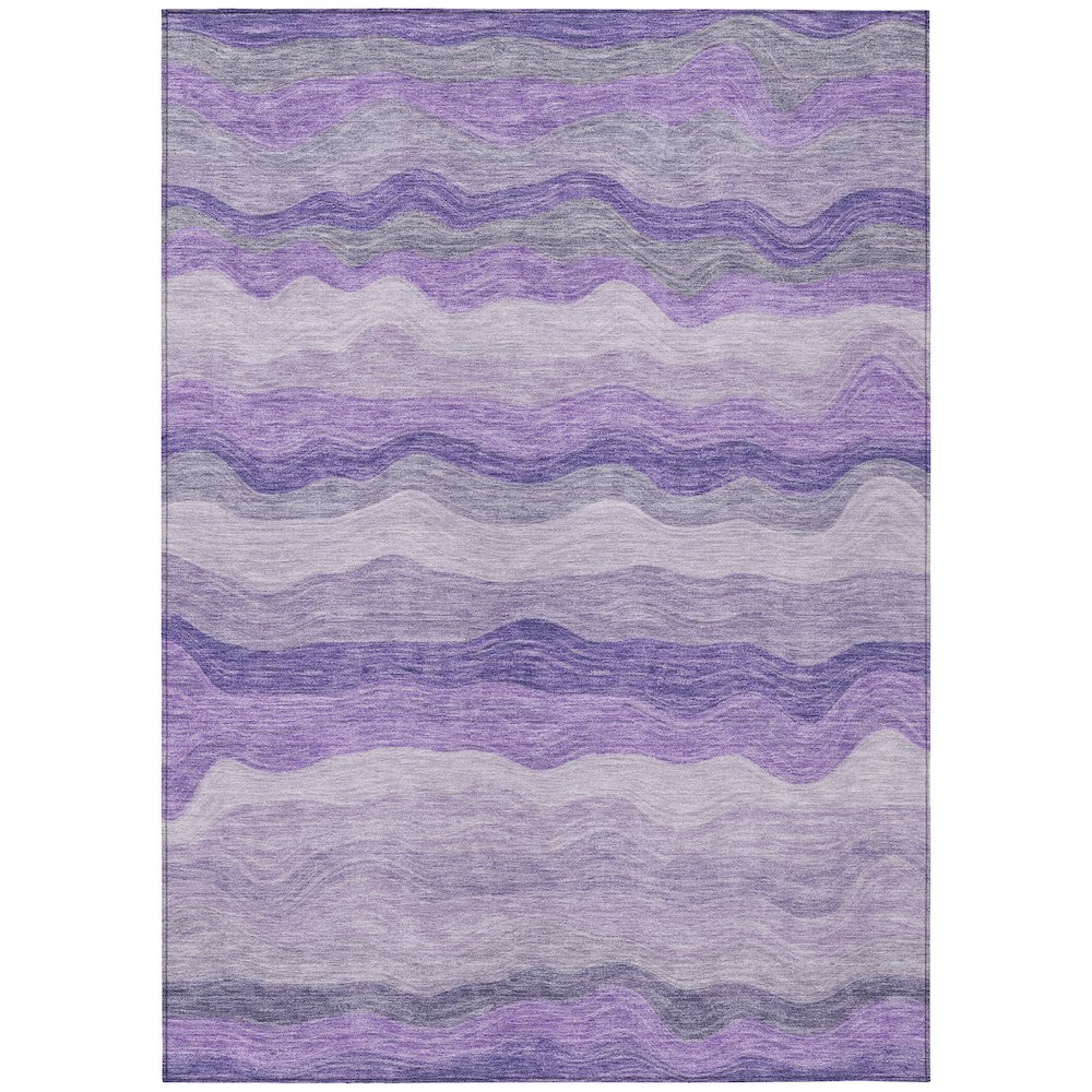 Machine Washable Indoor/Outdoor Chantille ACN2397 Purple 5' x 7'6" Rug. Picture 1