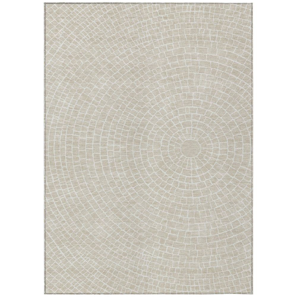 Machine Washable Indoor/Outdoor Chantille ACN2455 Brown 5' x 7'6" Rug. Picture 1