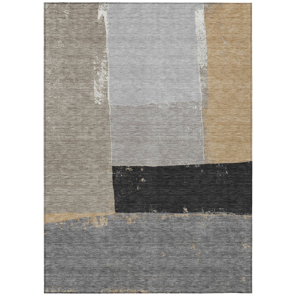 Machine Washable Indoor/Outdoor Chantille ACN2511 Gray 5' x 7'6" Rug. Picture 1