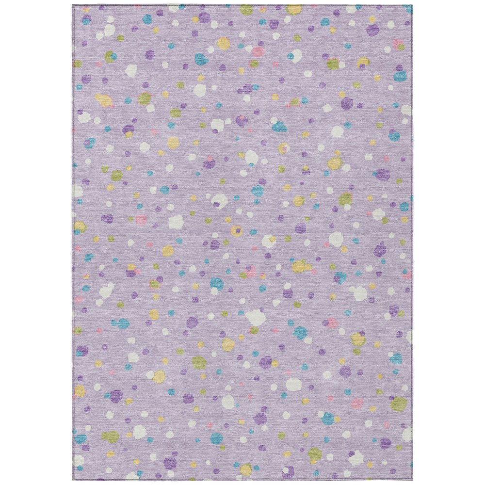 Machine Washable Indoor/Outdoor Chantille ACN2518 Purple 5' x 7'6" Rug. Picture 1