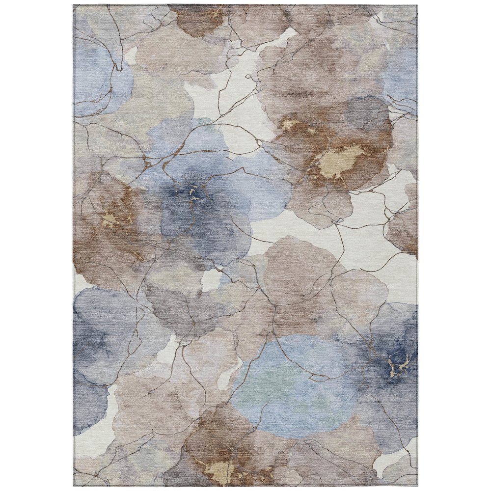 Machine Washable Indoor/Outdoor Chantille ACN2589 Brown 5' x 7'6" Rug. Picture 1